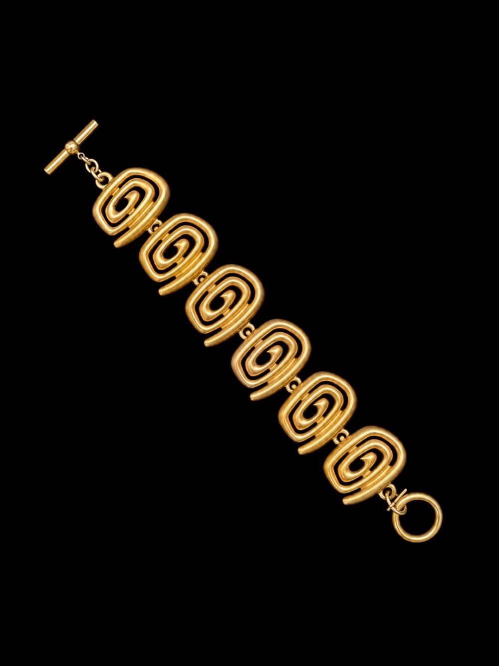 Anne Klein Gold Spiral Link Toggle Bracelet